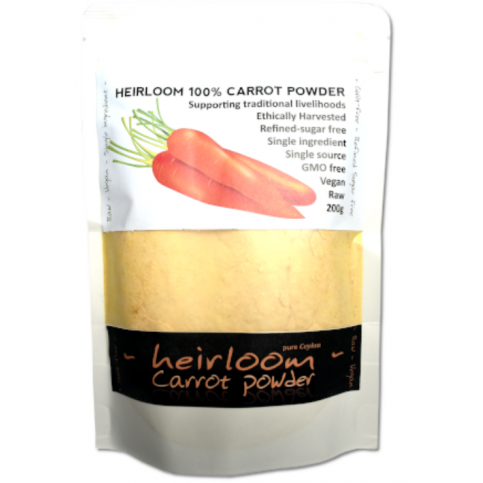 Carrot Powder (Heirloom,  Organically Grown) – 200g & 450g