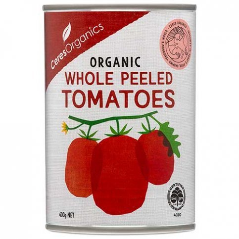 Tomatoes, Whole Peeled (Chantal, Organic, Gluten Free) - 400g can