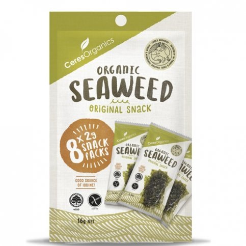 Seaweed - Roasted Nori Snack (Ceres, Organic) - 8 x 2g Multipack