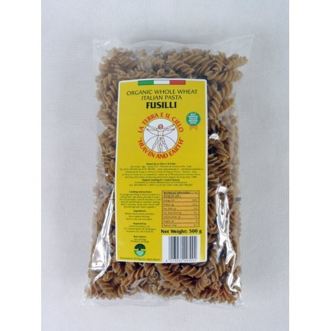 Pasta, whole wheat, Fusilli Spirals (organic) - 500g