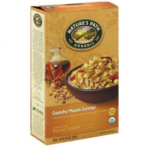Sunrise Crunchy Maple - Gluten Free Breakfast Cereal (Nature's Path, Organic) - 12 x 300g packet carton