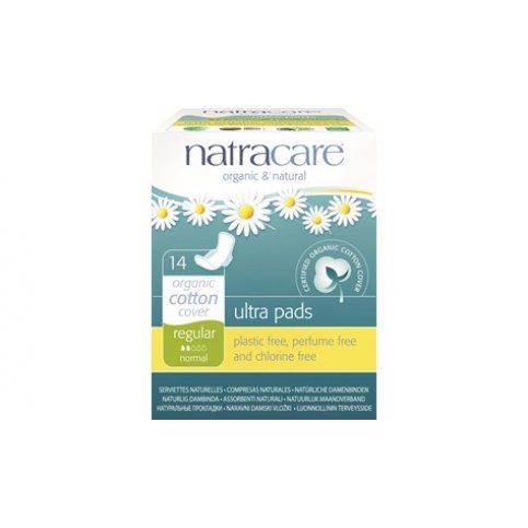Natracare Organic Ultra Pads With Wings Regular 14s