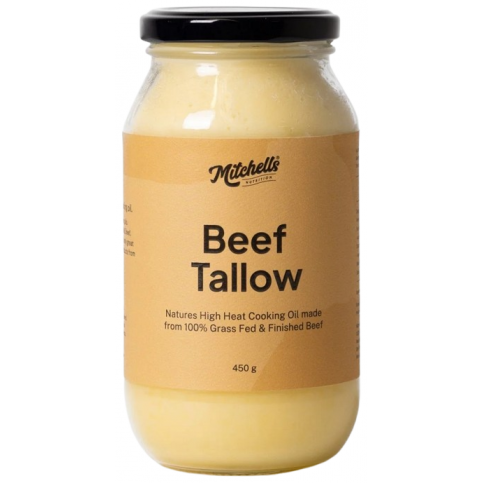 Beef Tallow (NZ Made, Mitchells Nutrition) - 450g