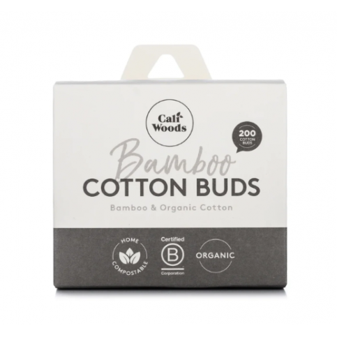 Caliwoods Organic Cotton Buds - 100% Biodegradable (200 per box)
