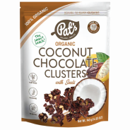 Coconut Cluster Snacks, Chocolate (Organic, GF, Vegan) - 140g