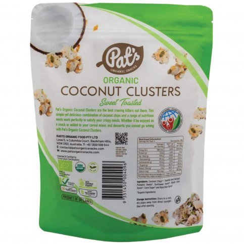 Coconut Cluster Snacks (Organic, Sweet Toasted, GF, Vegan) - 140g