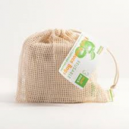Reusable Produce Bags (Organic Unbleached Cotton, 100% Biodegradable) - 3 bag pack