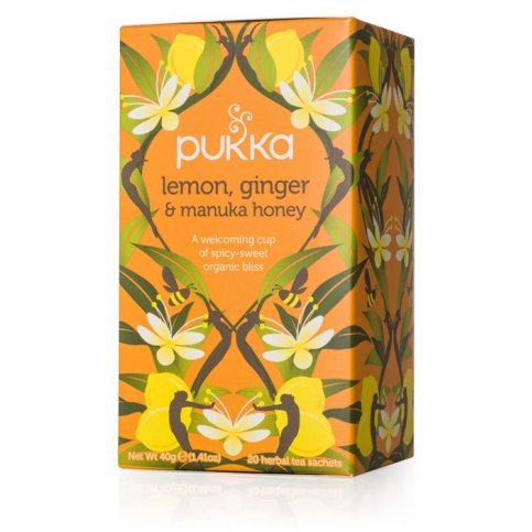 Pukka Teas, Lemon, Ginger & Manuka Honey Tea (Organic, Fair Trade) - 20 bags