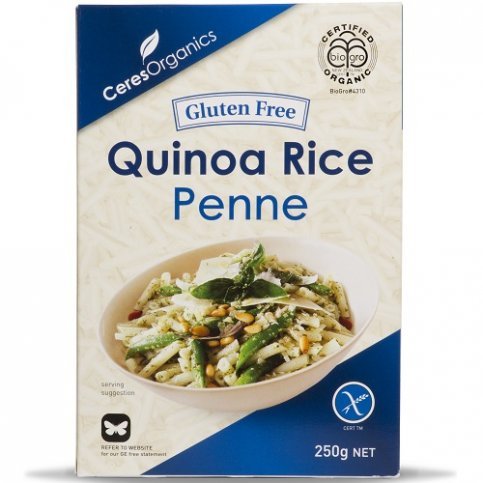 Quinoa Rice Penne Pasta (Ceres, Organic, Gluten Free) - 250g