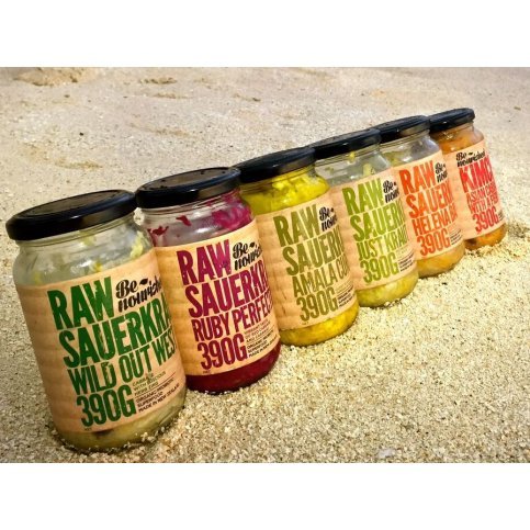 Be Nourished Sauerkraut & Kimchi (Organic, Raw, Choose From 4 Flavours) - 380g