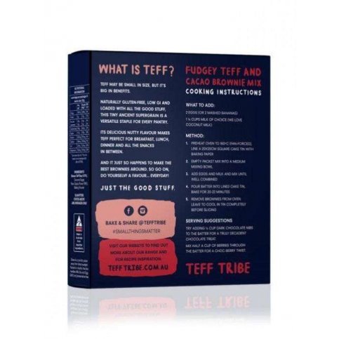 Fudgey Teff & Cacao Brownie Mix (Gluten Free) - 320g