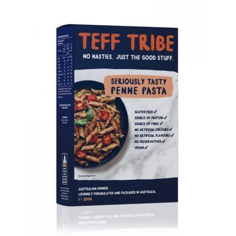 Teff Pasta, Wholemeal (Bulk, Penne, Fusilli - Gluten Free) - 1kg