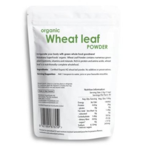 Wheatgrass Powder (Organic, NZ Grown) - 100g