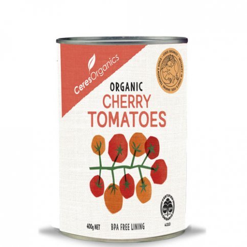 Tomatoes, Whole Cherry (Ceres, Organic, Gluten free) - 12 x 400g can carton