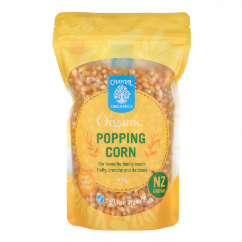 Popping Corn (Chantal, Organic, NZ Grown) - 500g & 1kg