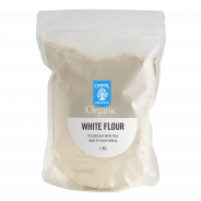 White Flour (Organic, Rollermilled, Unbleached) - 1kg & 3kg