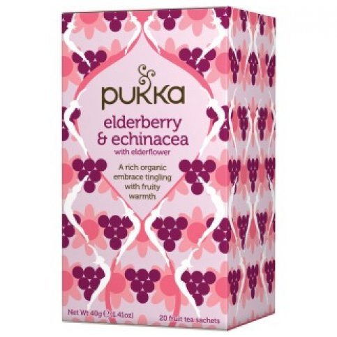 Pukka Teas, Elderberry & Echinacea (Organic, Fair Trade) - 20 bags
