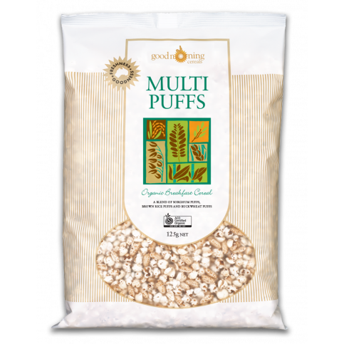 Multi Puffs (Organic, Mix of puffed brown rice, sorghum & buckwheat) - 125g