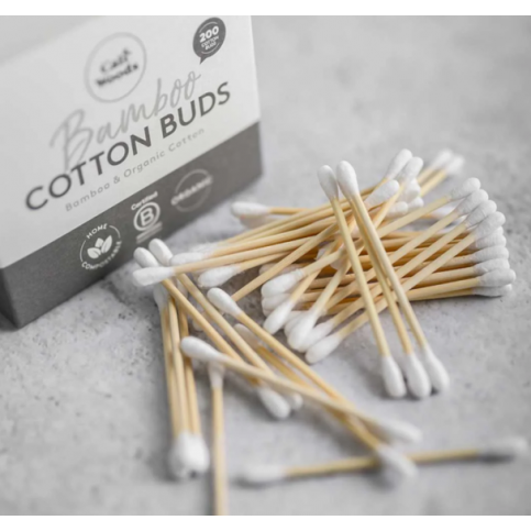 Caliwoods Organic Cotton Buds - 100% Biodegradable (200 per box)