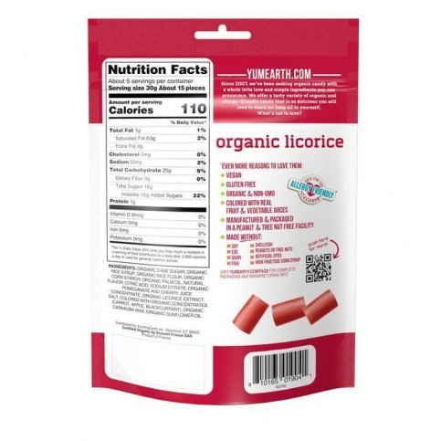 Red Licorice, pomegranate (Organic, Gluten Free, Vegan) - 142g