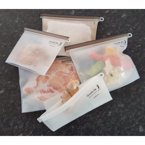 Reusable Silicone Storage Bags (500ml BPA Free, Leakproof)